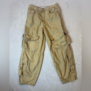 Zara Straight Leg High Rise Cargo Pants Grunge Street Womens size 4
